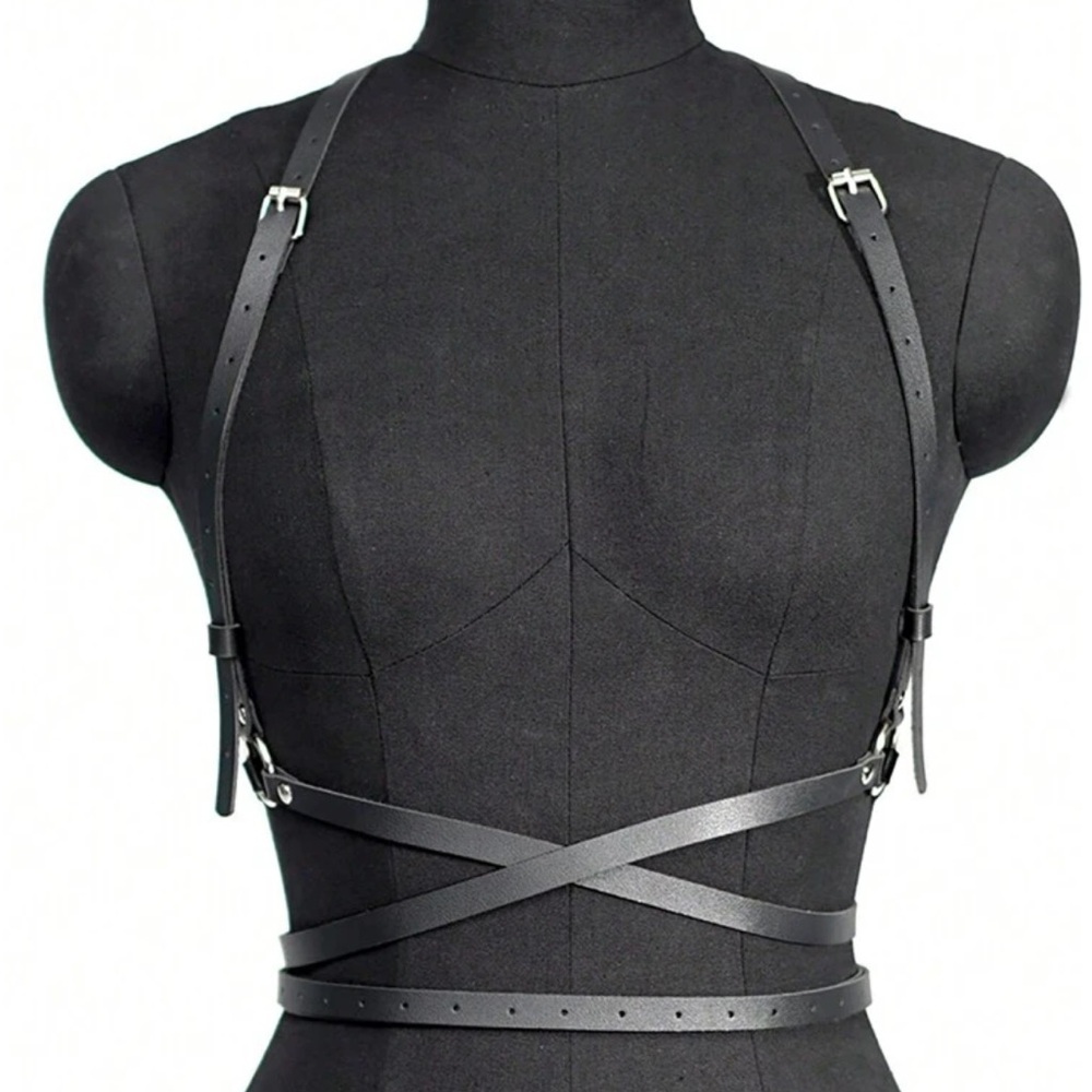 PU Leather Wrap-Around Strap Suspender Harness Belt